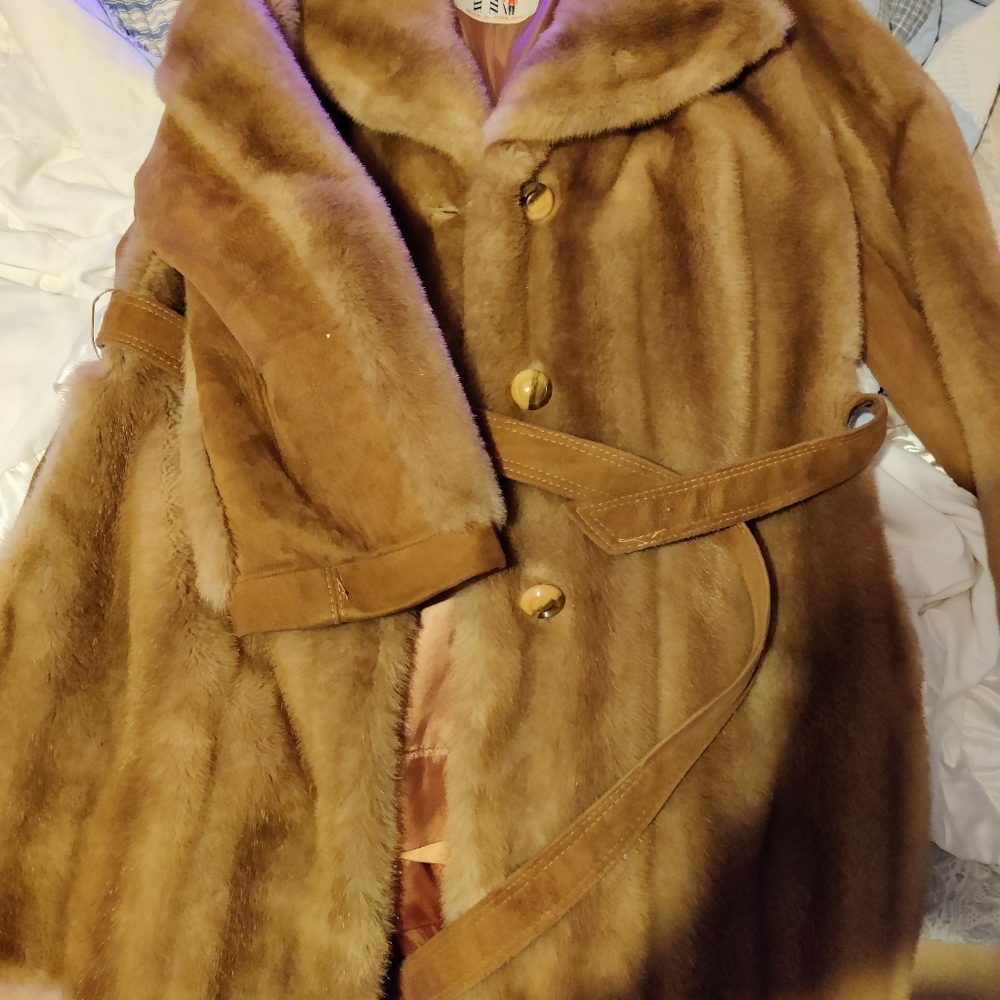 Faux fur coat